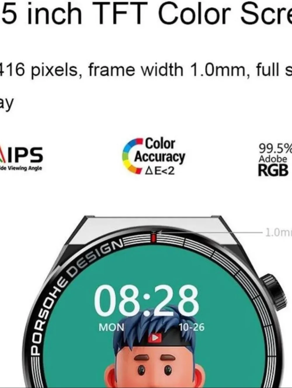 ST5 MAX 1.45 Inch Smart Fitness Waterproof Sports Watch Heart Tracker